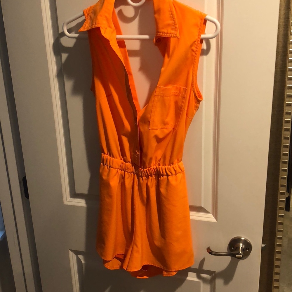 Bright orange romper